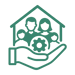 Icon to represent Family manangement no text in branded green-1