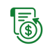 a branded green icon to represent automated billing recurring payments