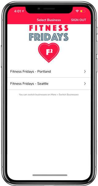 branded app login fitness friday